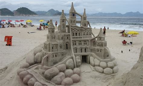 Massive ornate sandcastle